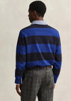Gant Chambray Heavy Rugger Barstripe Polo Shirt, Crisp Blue
