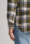 Gant Check Flannel Shirt, Dark Cactus