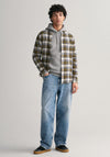 Gant Check Flannel Shirt, Dark Cactus