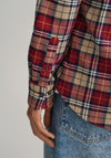 Gant Check Flannel Shirt, Plumped Red