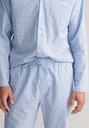 Gant Checked Pyjama Set, Capri Blue