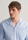Gant Checked Pyjama Set, Capri Blue