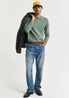 Gant Classic Cotton Crew Neck Sweater, Kalamata Green