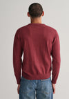 Gant Classic Cotton Crew Neck Sweater, Bordeaux Melange
