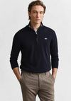 Gant Classic Cotton Half Zip Sweater, Navy