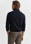 Gant Classic Cotton Half Zip Sweater, Navy