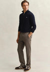 Gant Classic Cotton Half Zip Sweater, Navy