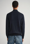 Gant Classic Half Zip Sweater, Evening Blue