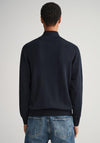Gant Classic Half Zip Sweater, Evening Blue