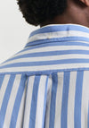 Gant Classic Poplin Stripe Shirt, Perfect Blue