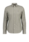 Gant Classic Stripe Poplin Shirt, Moss Green