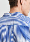Gant Classic Striped Poplin Shirt, College Blue