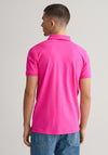 Gant Contrast Collar Pique Polo Shirt, Hyper Pink