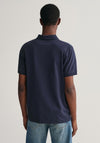Gant Contrast Pique Polo Shirt, Evening Blue