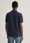 Gant Contrast Pique Polo Shirt, Evening Blue