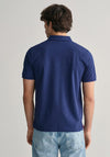 Gant Contrast Pique Polo Shirt, Persian Blue