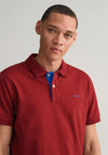 Gant Contrast Pique Polo Shirt, Plumped Red