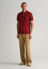 Gant Contrast Pique Polo Shirt, Plumped Red