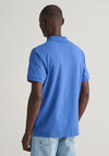 Gant Contrast Pique Polo Shirt, Rich Blue