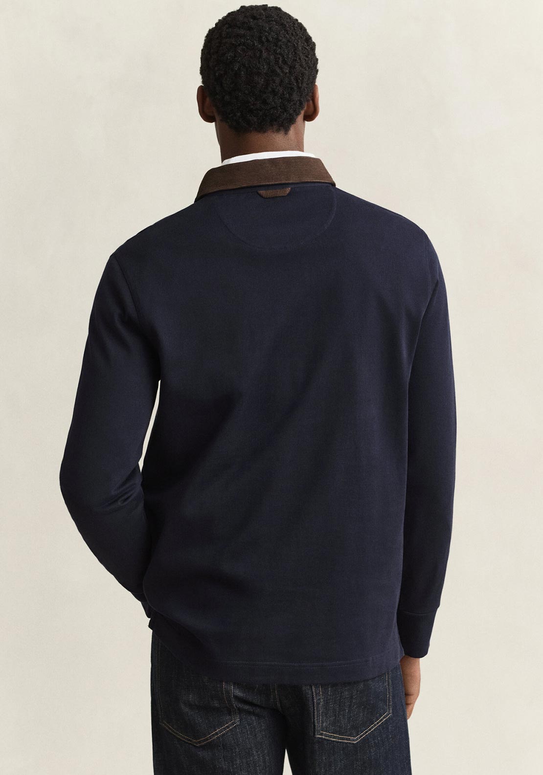 Gant Cord Collar Heavy Rugby Shirt, Navy
