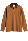 Gant Cord Collar Heavy Rugby Shirt, Caramel Brown
