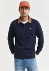 Gant Cord Collar Heavy Rugger Polo Shirt, Navy