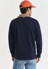 Gant Cord Collar Heavy Rugger Polo Shirt, Navy