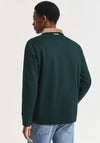Gant Cord Collar Heavy Rugger Polo Shirt, Tartan Green