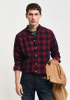 Gant Corduroy Check Shirt, Ruby Red