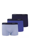 Gant 3 Pack Core Cotton Stretch Trunks, College Blue Multi