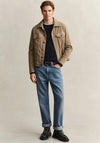 Gant Cotton Cable Crew Neck Sweater, Evening Blue