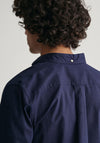 Gant Cotton Linen Shirt, Evening Blue