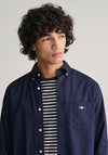 Gant Cotton Linen Shirt, Evening Blue