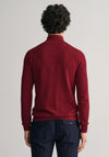 Gant Cotton Pique Half Zip Sweater, Plumped Red