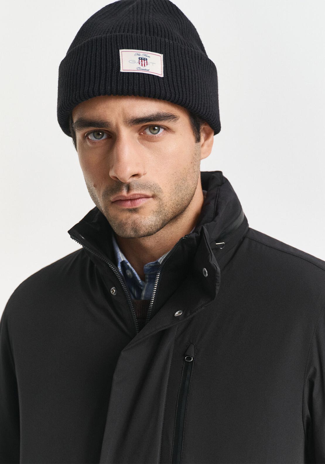 Gant Double Mid Length Jacket, Black