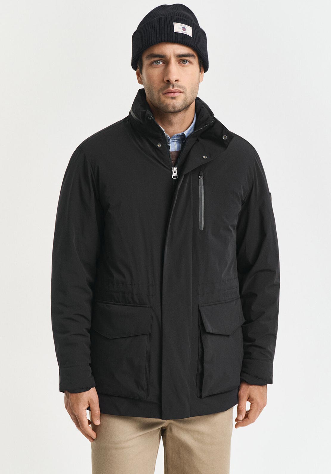 Gant Double Mid Length Jacket, Black