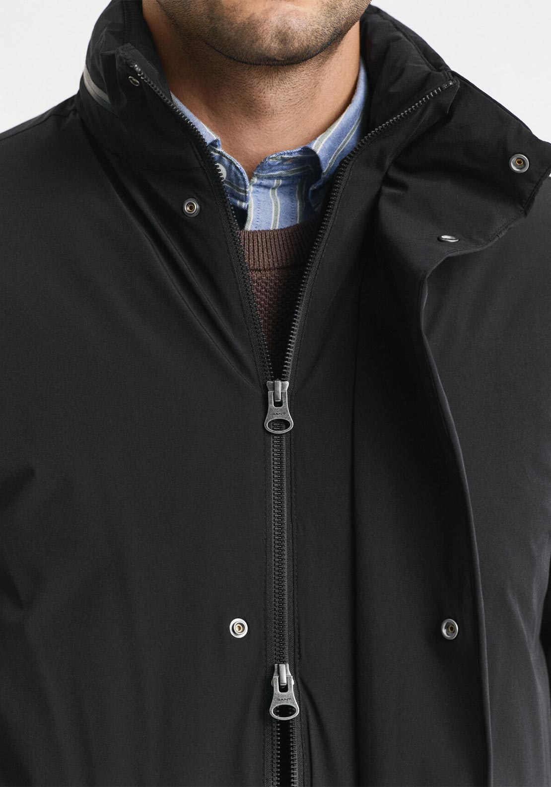 Gant Double Mid Length Jacket, Black