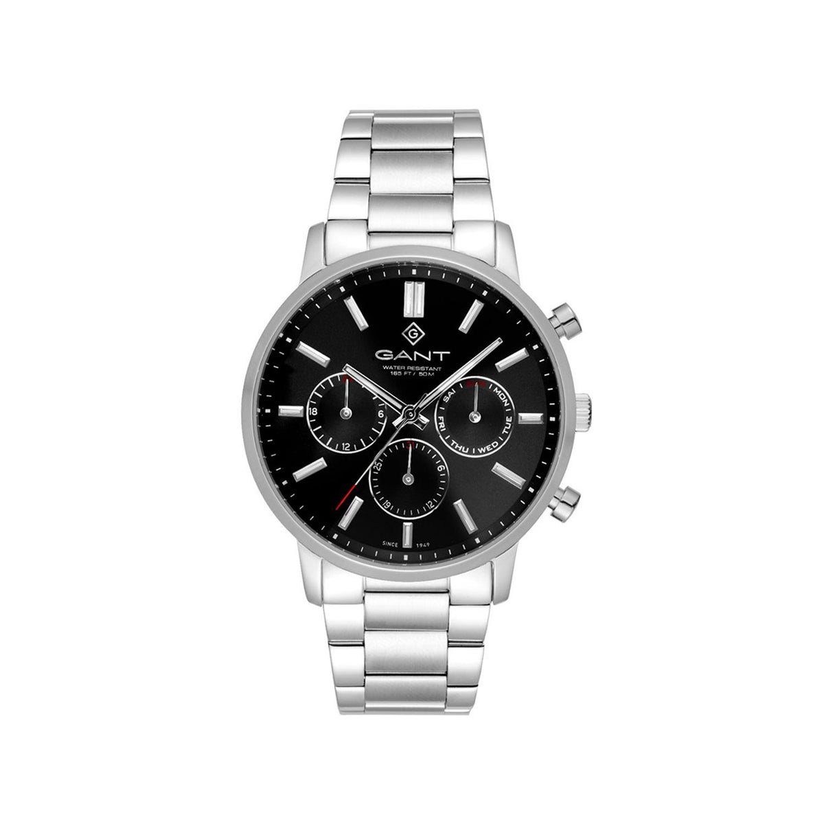 Gant Men’s East Hil Day Date Watch, Silver & Black