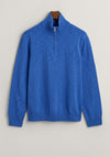 Gant Flamme Half Zip Sweater, Rich Blue