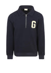 Gant G Badge Half Zip Fleece, Navy