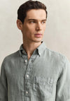 Gant Garment Dyed Linen Shirt, Duck Egg Blue