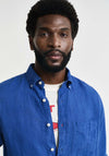 Gant Garment Dyed Linen Shirt, Rich Blue