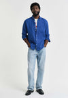 Gant Garment Dyed Linen Shirt, Rich Blue