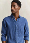 Gant Garment Dyed Linen Shirt, Vintage Blue