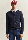 Gant Half Zip Collar Sweatshirt, Navy