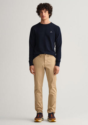 Gant Hallden Twill Chinos, Dark Khaki