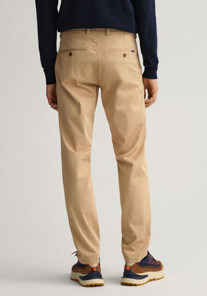 Gant Hallden Twill Chinos, Dark Khaki