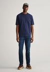Gant Hayes Slim Fit Jeans, Dark Blue Worn In