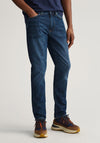 Gant Hayes Slim Fit Jeans, Dark Blue Worn In