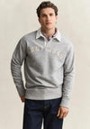 Gant Heather Rugby Shirt, Grey Melange